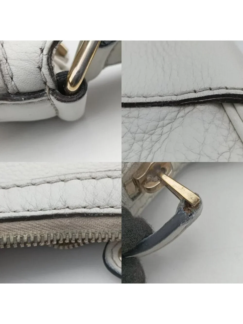 Gucci Heritage Horsebit Hobo White Leather
